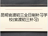 昆明官渡初三全日制补习学校(官渡初三补习)