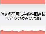 萍乡哪里可以学数控职高技术(萍乡数控职高培训)