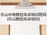 乐山中有数控车床培训班吗(乐山数控车床培训)