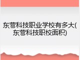 东营科技职业学校有多大(东营科技职校面积)