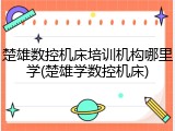 楚雄数控机床培训机构哪里学(楚雄学数控机床)