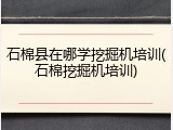 石棉县在哪学挖掘机培训(石棉挖掘机培训)
