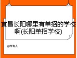 宜昌长阳哪里有单招的学校啊(长阳单招学校)