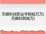 无锡科技职业学院钱万万(无锡科院钱万)