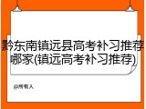 黔东南镇远县高考补习推荐哪家(镇远高考补习推荐)