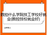 数控什么学院技工学校好就业(数控技校就业好)