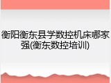 衡阳衡东县学数控机床哪家强(衡东数控培训)