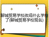 聊城贸易学校改成什么学校了(聊城贸易学校现名)