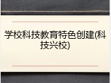 学校科技教育特色创建(科技兴校)