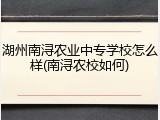 湖州南浔农业中专学校怎么样(南浔农校如何)