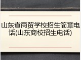 山东省商贸学校招生简章电话(山东商校招生电话)