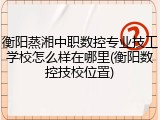 衡阳蒸湘中职数控专业技工学校怎么样在哪里(衡阳数控技校位置)