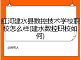 红河建水县数控技术学校职校怎么样(建水数控职校如何)