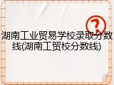 湖南工业贸易学校录取分数线(湖南工贸校分数线)