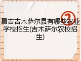 昌吉吉木萨尔县有哪些农业学校招生(吉木萨尔农校招生)
