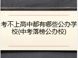 考不上高中都有哪些公办学校(中考落榜公办校)
