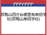 双鸭山四方台哪里有单招学校(双鸭山单招学校)