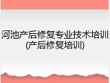 河池产后修复专业技术培训(产后修复培训)