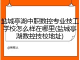 盐城亭湖中职数控专业技工学校怎么样在哪里(盐城亭湖数控技校地址)