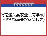 渭南潼关县农业职高学校如何报名(潼关农职高报名)
