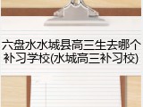 六盘水水城县高三生去哪个补习学校(水城高三补习校)