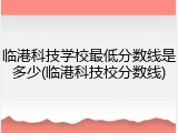 临港科技学校最低分数线是多少(临港科技校分数线)