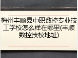 梅州丰顺县中职数控专业技工学校怎么样在哪里(丰顺数控技校地址)