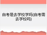 自考是去学校学吗(自考需去学校吗)