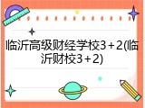 临沂高级财经学校3+2(临沂财校3+2)