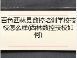 百色西林县数控培训学校技校怎么样(西林数控技校如何)