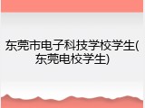 东莞市电子科技学校学生(东莞电校学生)