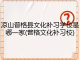 凉山普格县文化补习学校是哪一家(普格文化补习校)