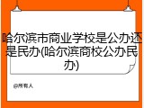 哈尔滨市商业学校是公办还是民办(哈尔滨商校公办民办)