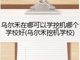 乌尔禾在哪可以学挖机哪个学校好(乌尔禾挖机学校)
