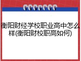 衡阳财经学校职业高中怎么样(衡阳财校职高如何)