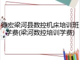 德宏梁河县数控机床培训班学费(梁河数控培训学费)