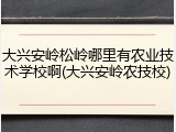 大兴安岭松岭哪里有农业技术学校啊(大兴安岭农技校)