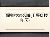 十堰科技怎么样(十堰科技如何)