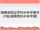 海南省商业学校中专学费多少钱(海南商校中专学费)