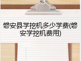 磐安县学挖机多少学费(磐安学挖机费用)