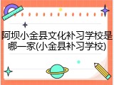 阿坝小金县文化补习学校是哪一家(小金县补习学校)