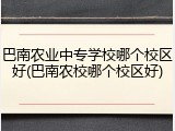 巴南农业中专学校哪个校区好(巴南农校哪个校区好)