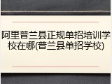 阿里普兰县正规单招培训学校在哪(普兰县单招学校)