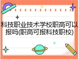 科技职业技术学校职高可以报吗(职高可报科技职校)