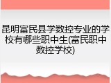 昆明富民县学数控专业的学校有哪些职中生(富民职中数控学校)