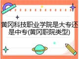黄冈科技职业学院是大专还是中专(黄冈职院类型)