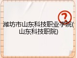 潍坊市山东科技职业学院(山东科技职院)