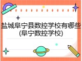 盐城阜宁县数控学校有哪些(阜宁数控学校)