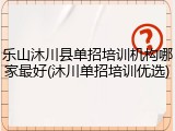乐山沐川县单招培训机构哪家最好(沐川单招培训优选)