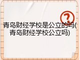 青岛财经学校是公立的吗(青岛财经学校公立吗)